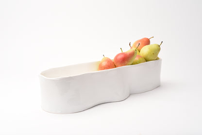 Ceramic oval thin bowl