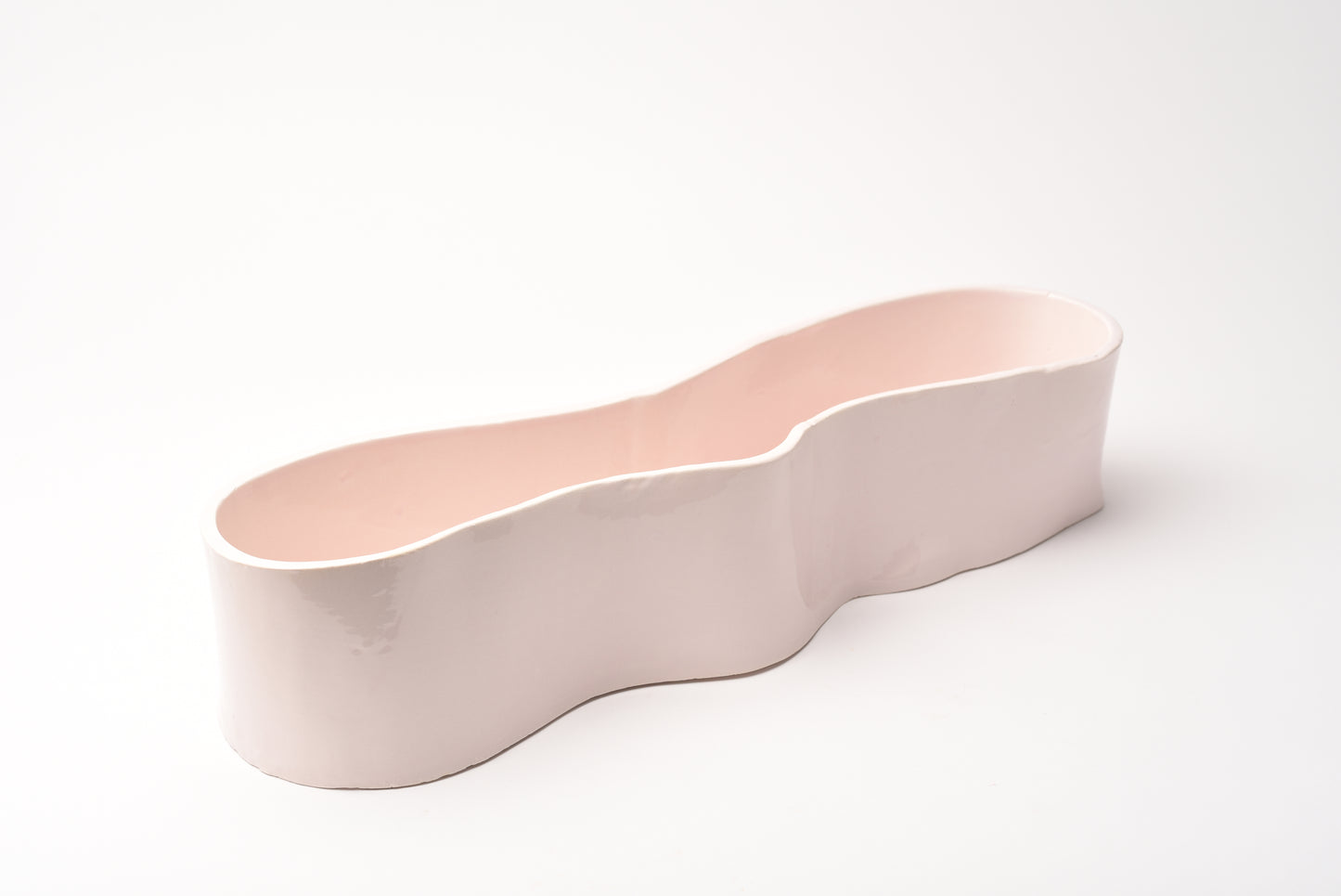 Ceramic oval thin bowl