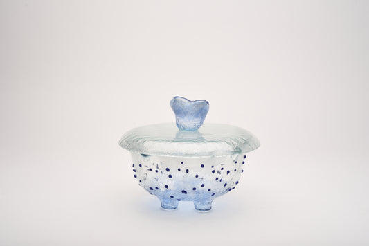 Elevated glass casserole small