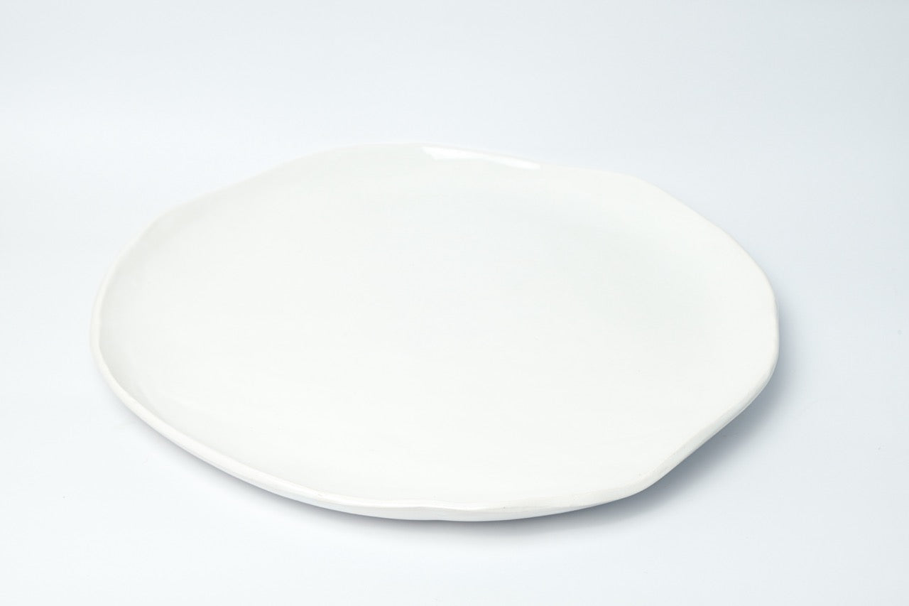 Ceramic 50cm large round flat serving dish