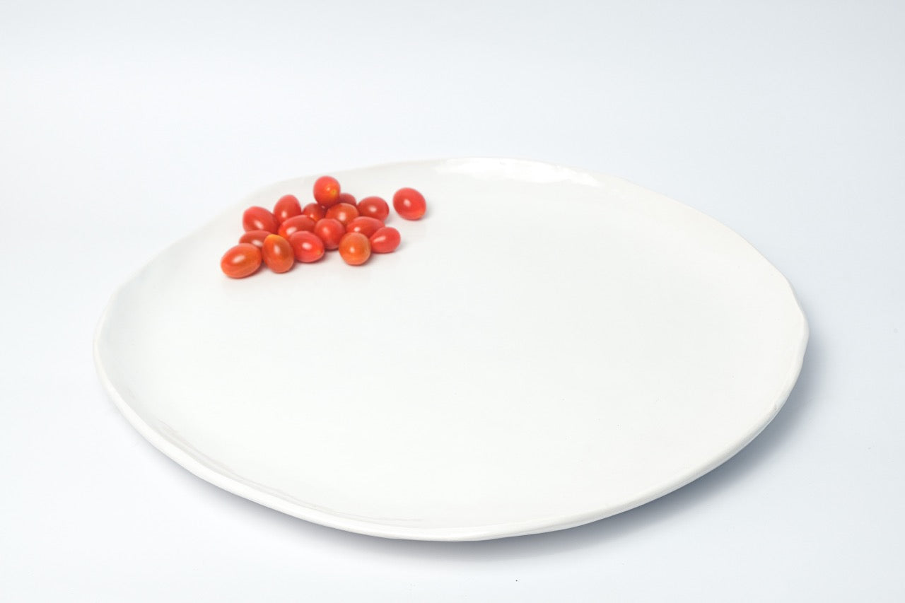 Ceramic 50cm large round flat serving dish