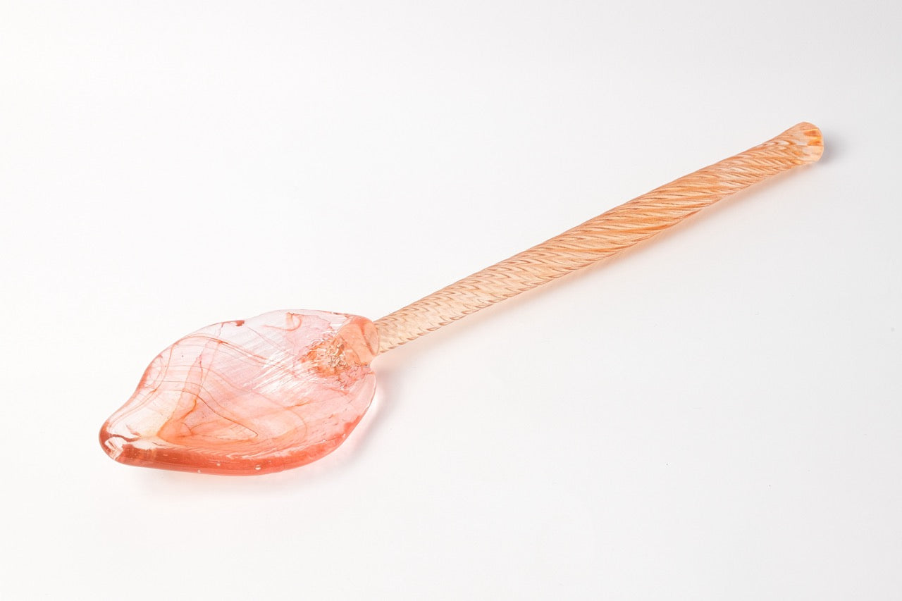 Glass serving spoon