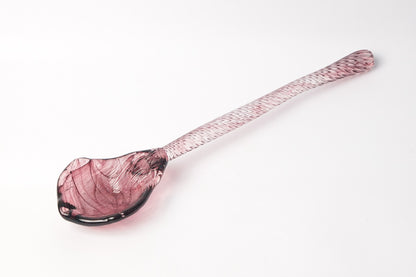 Glass serving spoon