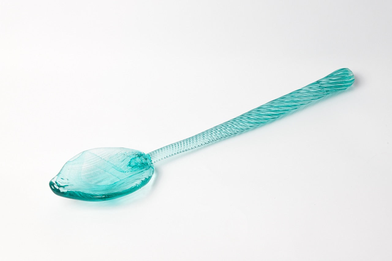 Glass serving spoon