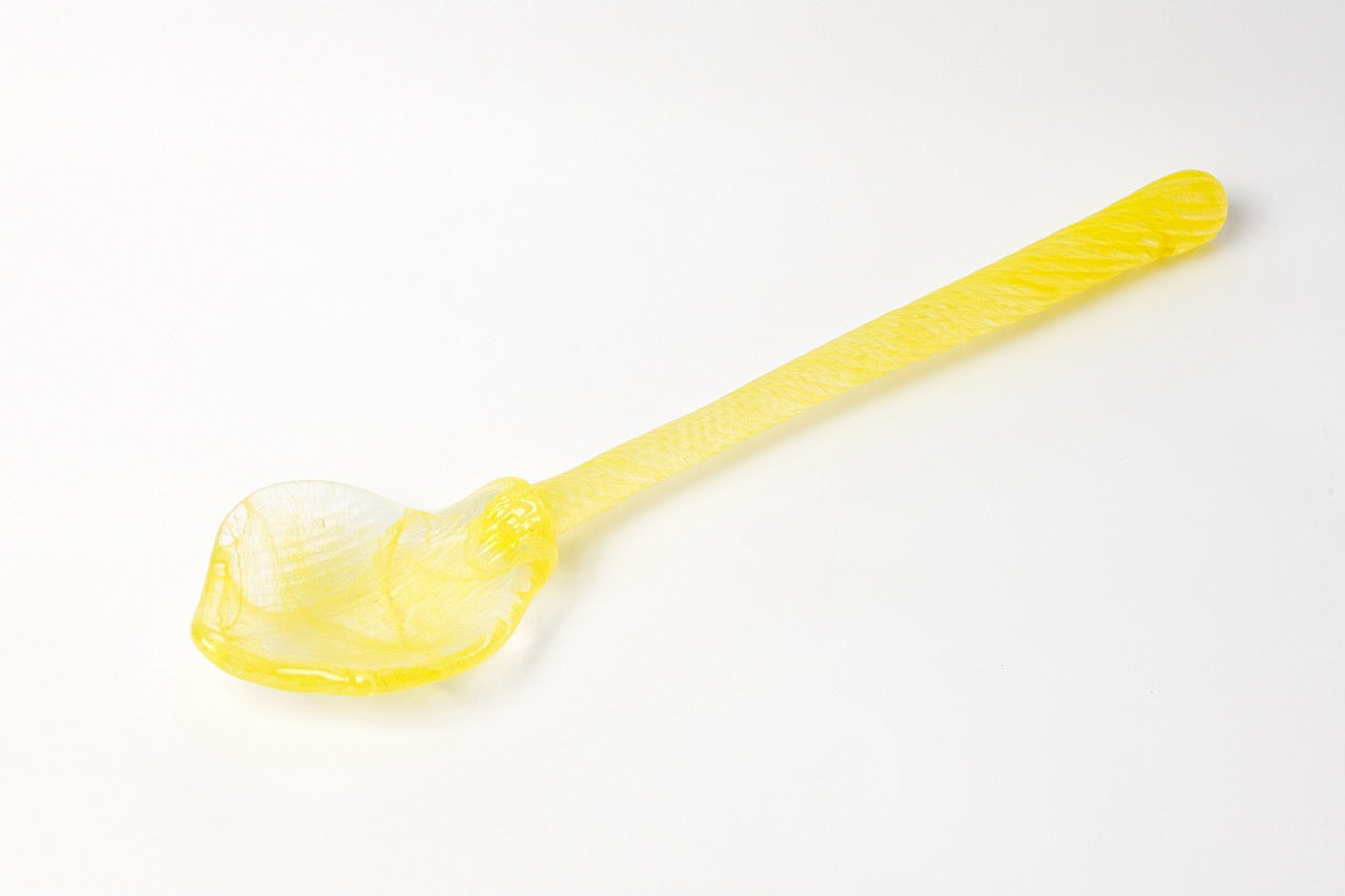 Glass serving spoon