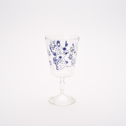 Stem Glass Printed -set of 4