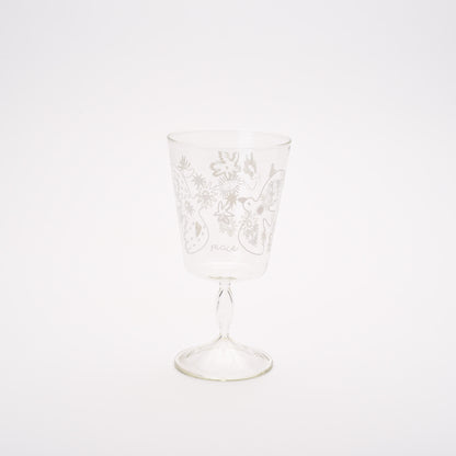 Stem Glass Printed -set of 4