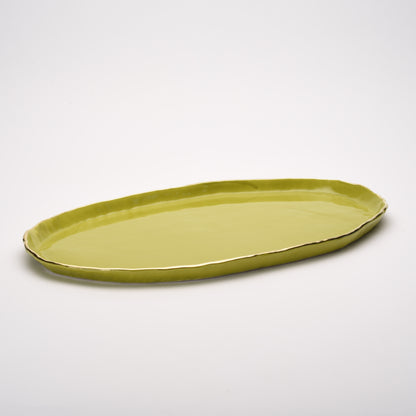 ceramic large oval flat platter