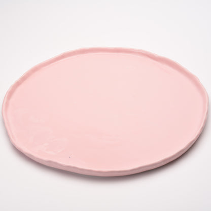 ceramic large flat round platter