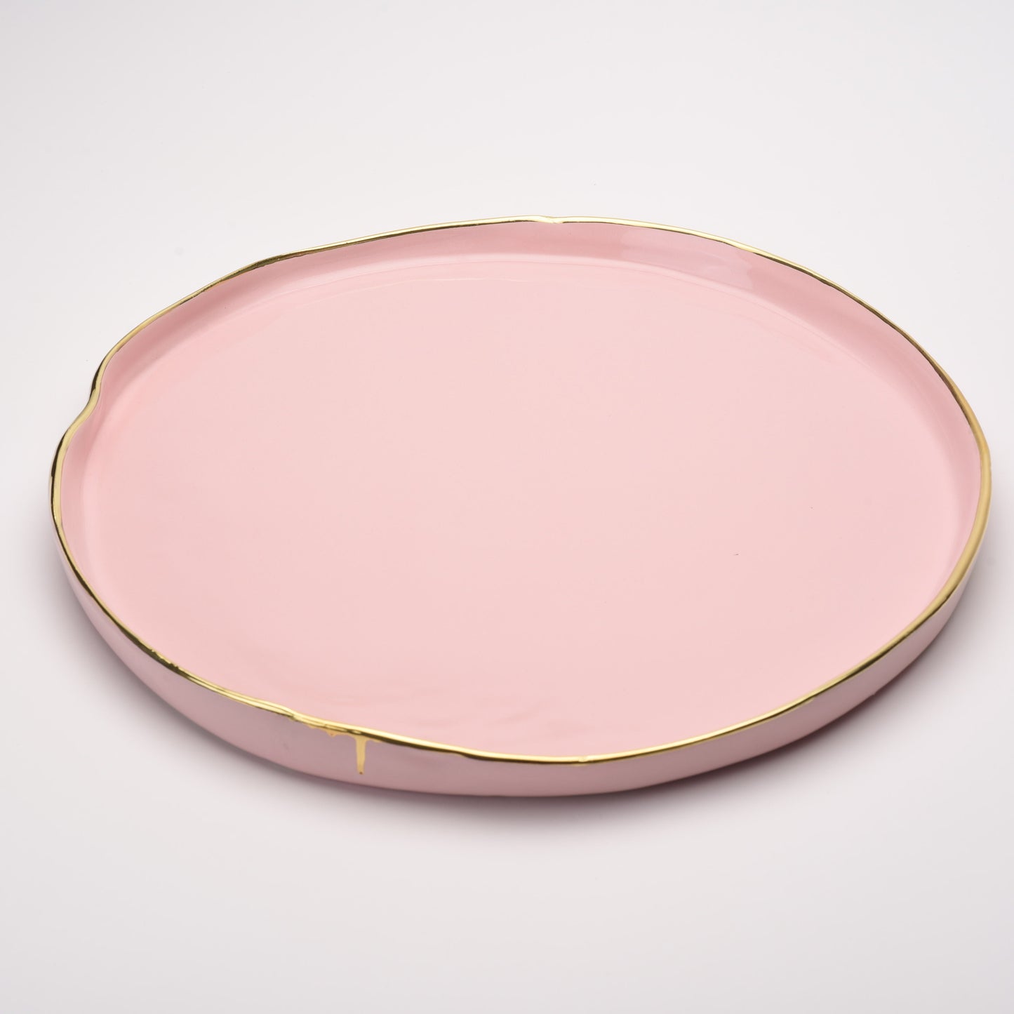 ceramic large flat round platter