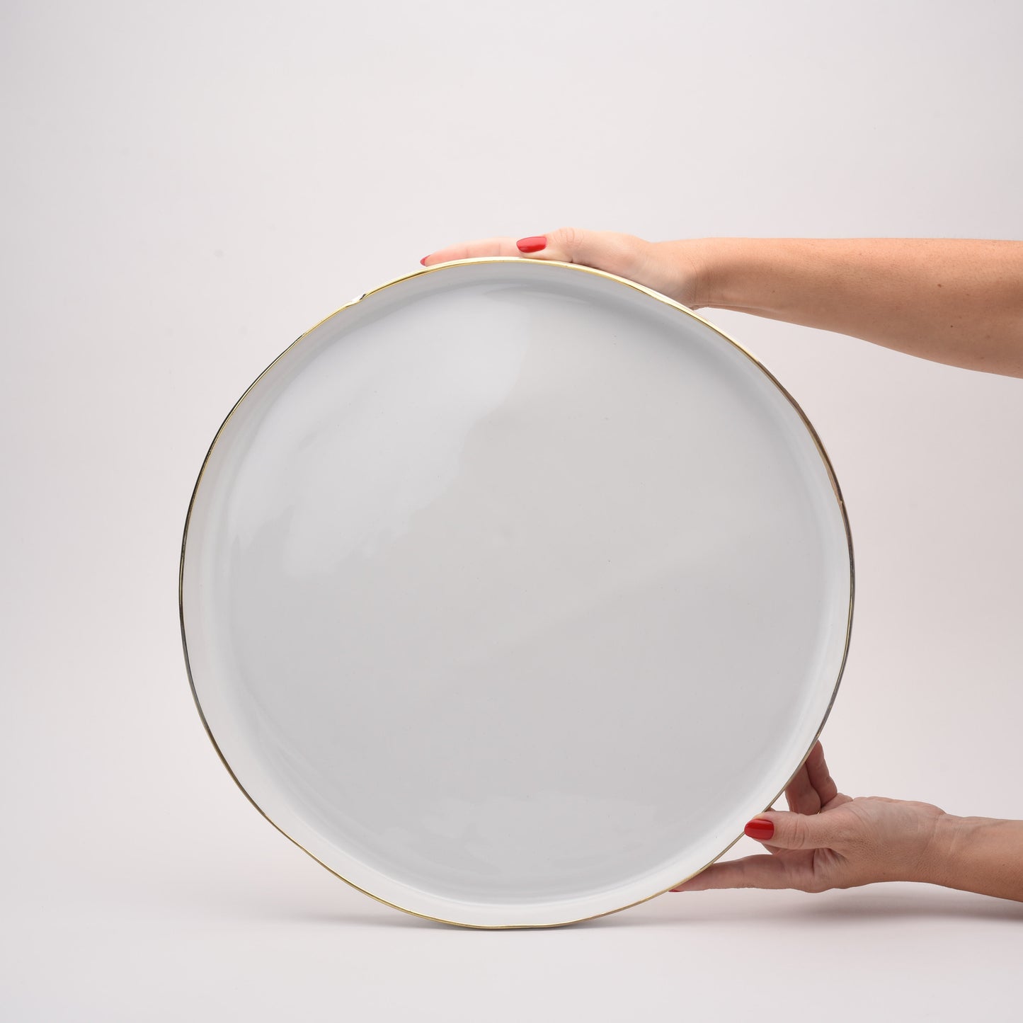 sample sale- ceramic large round platter
