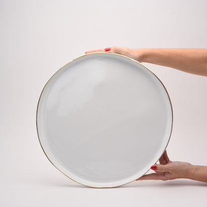 sample sale- ceramic large round platter