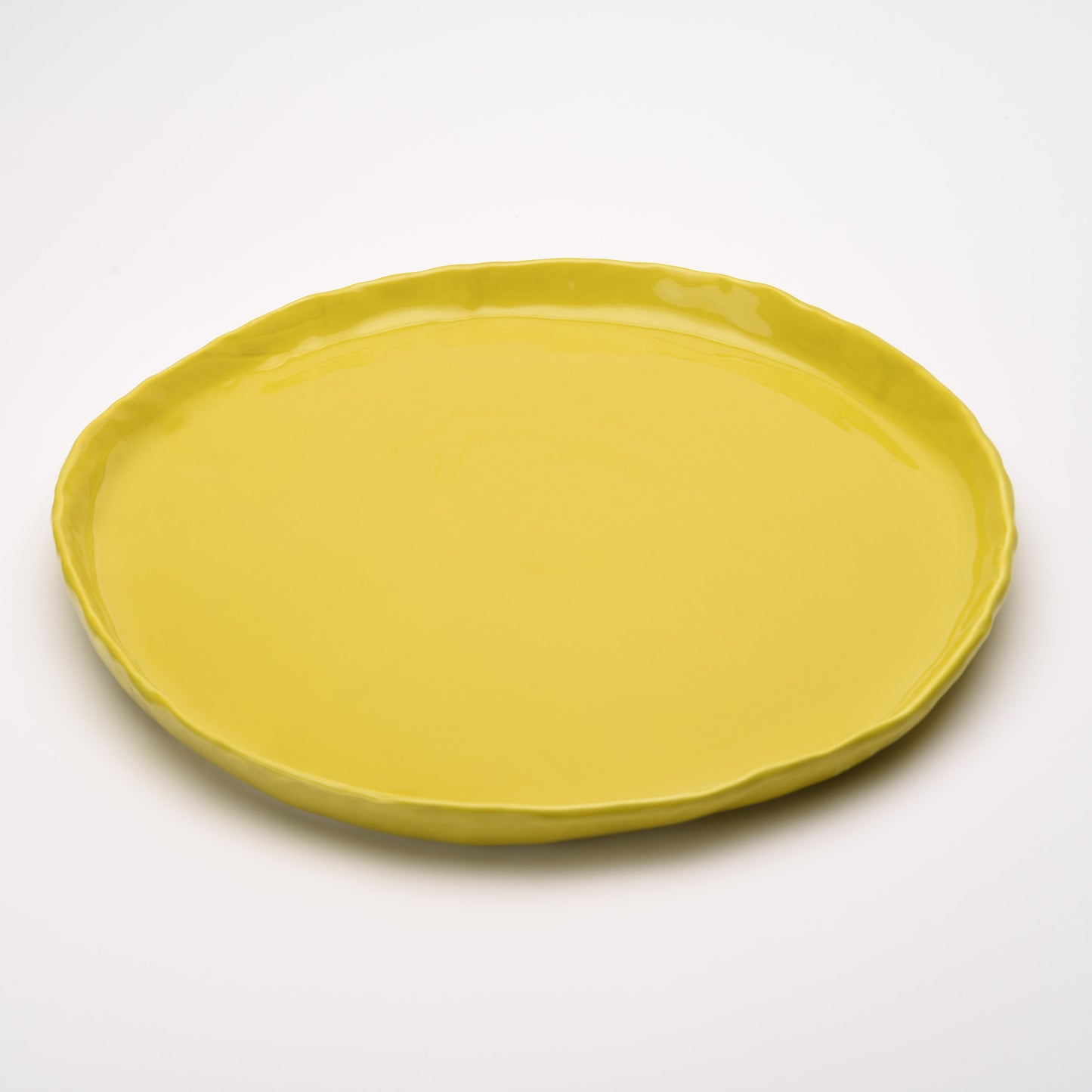 ceramic large flat round platter