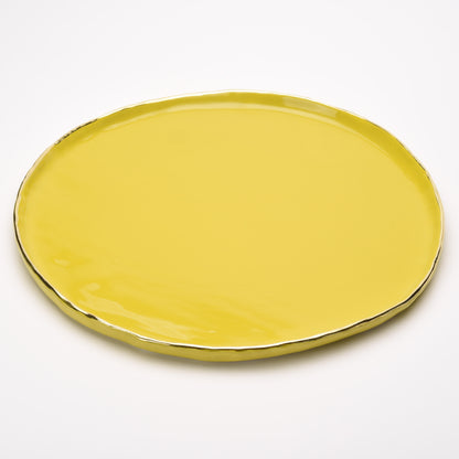 ceramic large flat round platter